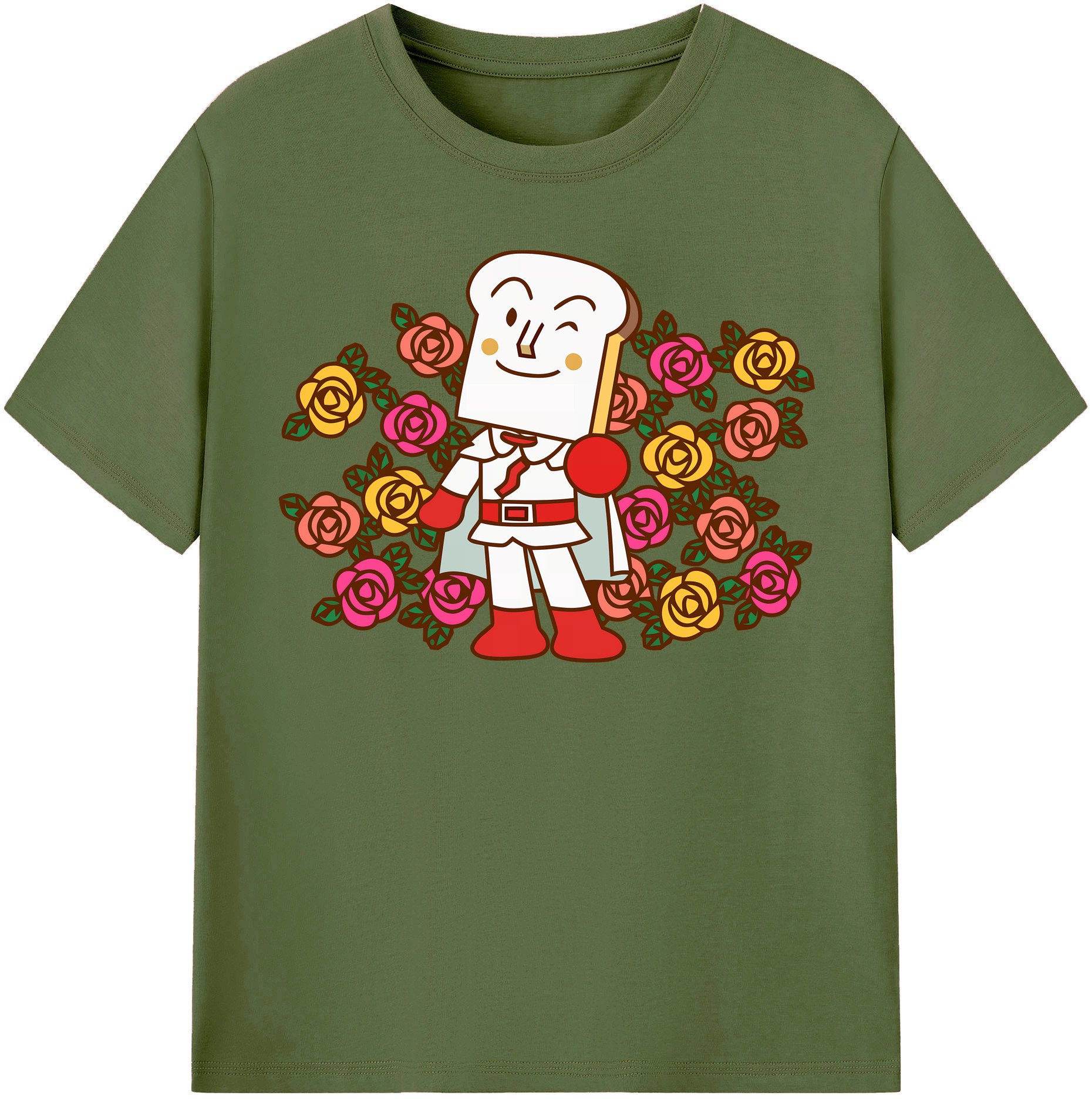 （画像用） アンパンマン Anpanman 綿100％半袖Tシャツ（フロントプリント）